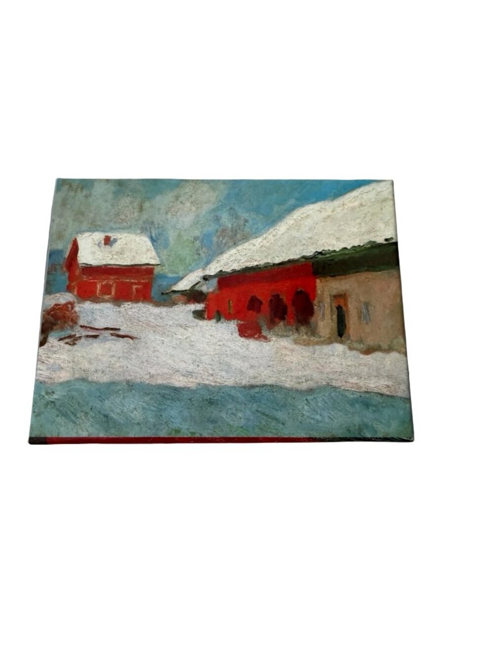 Vintage Galison Claude Monet Red Barns in Norway Holiday Cards Boxed Set 18 of 2
